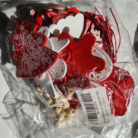 Christmas Decorations Wood Decoration Garlands Bundle / 5 + Table Centerpiece 8 - Picture 7 of 9